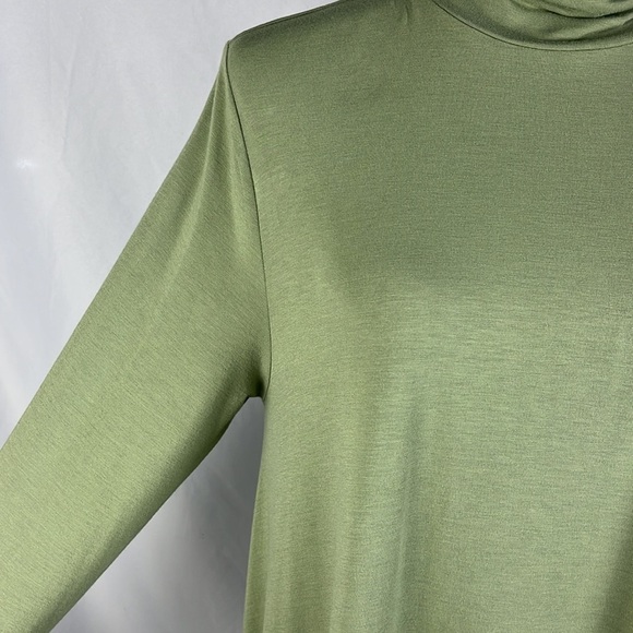 Soft Surroundings Trapeze Timely Turtleneck Green Tunic Top Womens Size L Whimsy - Picture 5 of 14
